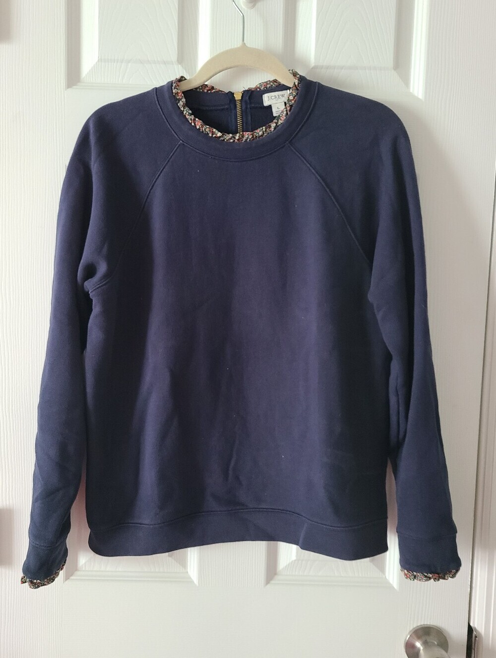 J.Crew Woven Ruffle Neck Pullover - Picture 2 of 6